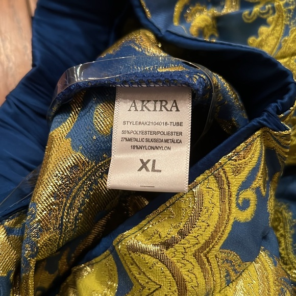 Akira Stunning Two Piece Ballgown In Blues Golds Long Full Skirt And Corset XL - Picture 14 of 17